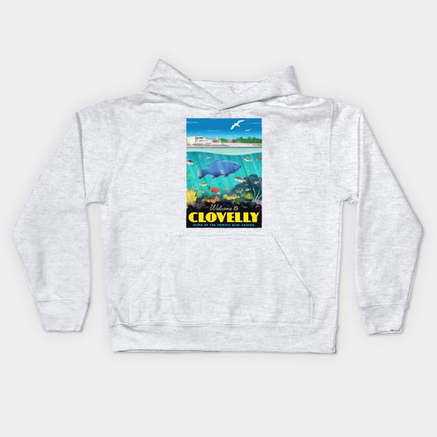 Clovelly Groper at Clovelly Beach Sydney Australia Kids Hoodie by RussellTateDotCom